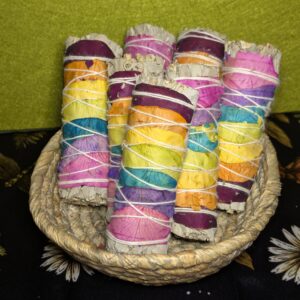 White Sage with Chakra Rose Petals Bundle
